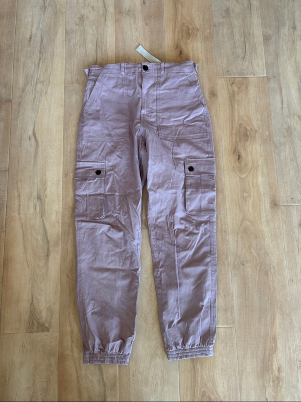 High-Rise Cargo Joggers in Dusty Lavender